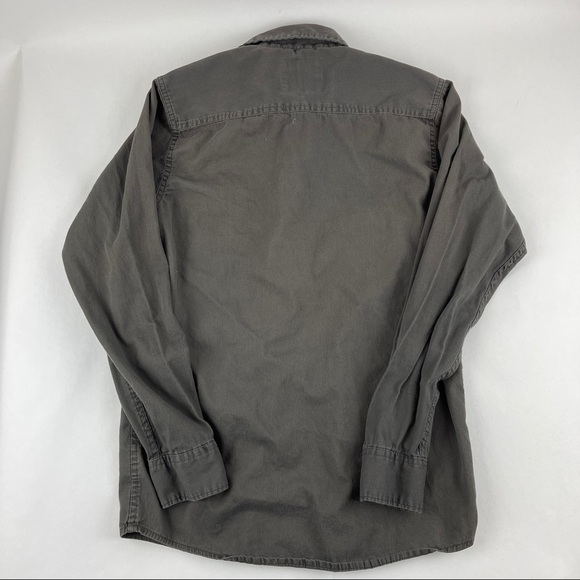 Wrangler Button Up Shirt Mens Small Gray Long Sleeve - Picture 6 of 7